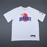 Bagley III, Marvin<br>City Edition Short-Sleeved Shooting Shirt - Game-Issued (GI)<br>Detroit Pistons 2021-22<br>#35 Size: L Tall